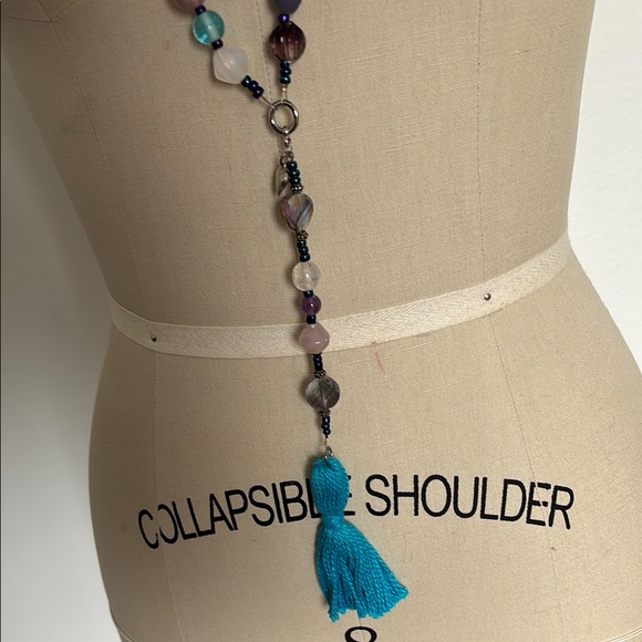 Beaded Necklace with Tassel - Picture 4 of 4